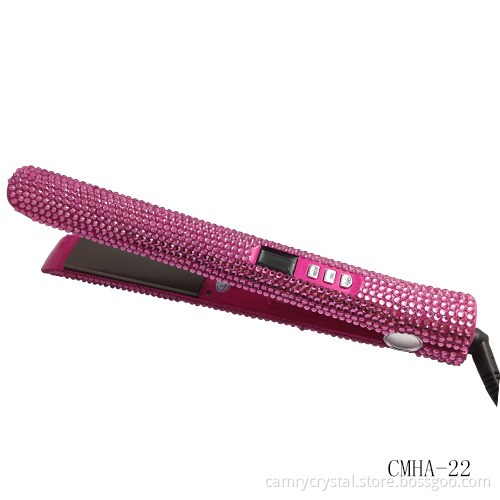 Fuchsia Crystal Hair Straighteners-Hair Beauty